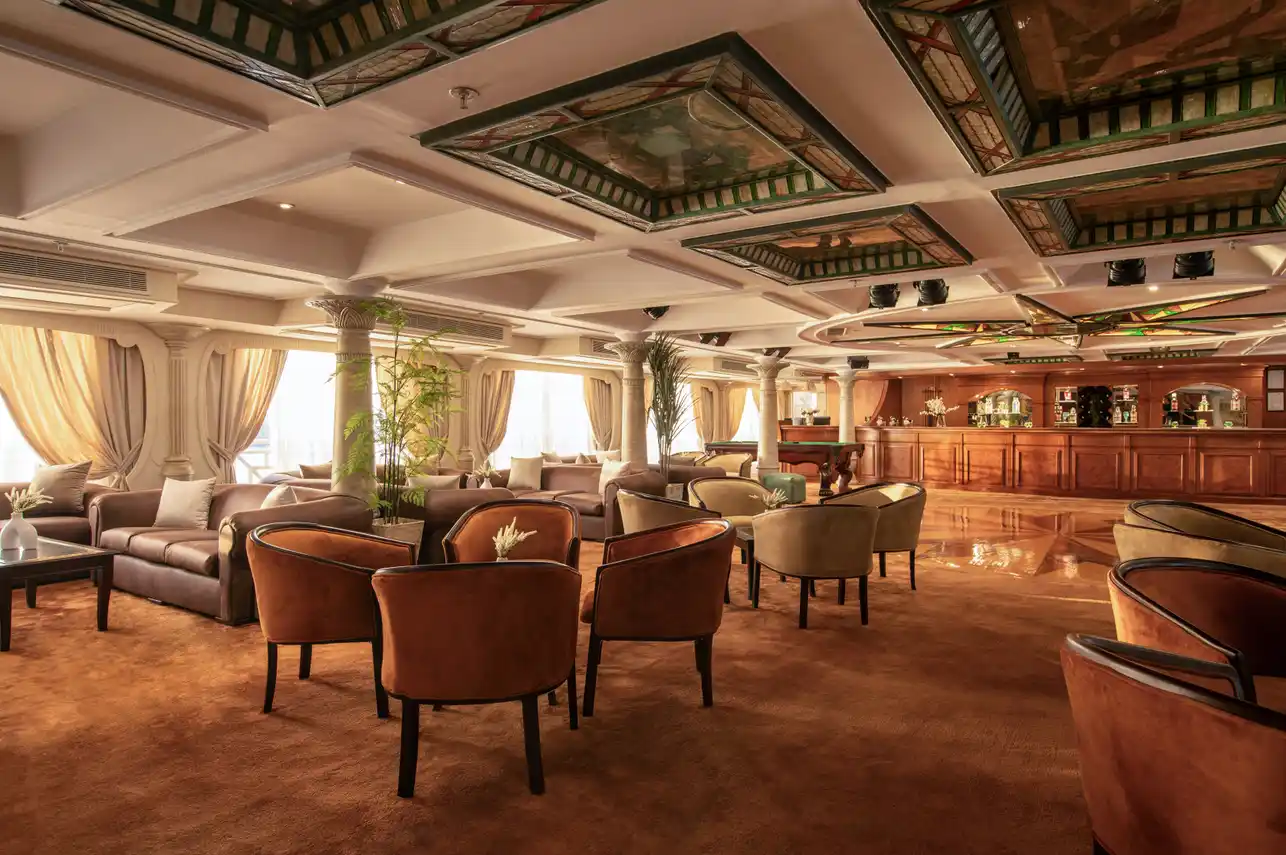 Lounge aboard the MS Nile Crown III Nile Cruise Nile cruise